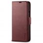 TUCCH SAMSUNG GALAXY Z FOLD 3 Wallet Case, SAMSUNG Z FOLD 3 Flip Case with S Pen Holder - Wine Red